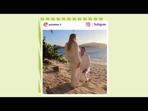 Paris Hilton shares footage of beachside engagement in "Paris in Love" clip