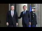 Emmanuel Macron hosts Italy's Mario Draghi at the Elysee Palace, ahead of conference on Libya