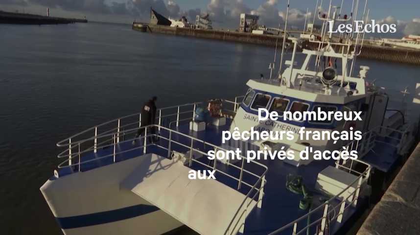 Illustration pour la vidéo Privés de licences britanniques, les pêcheurs de Calais se désespèrent