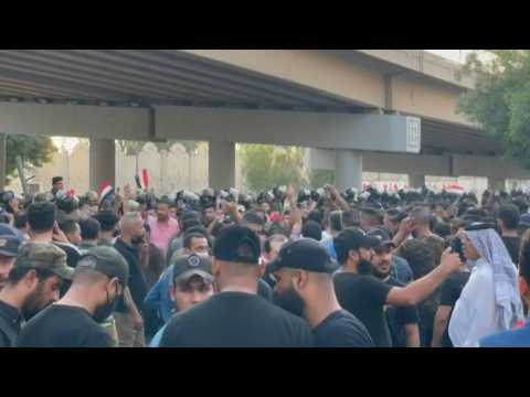 Pro-Iran supporters rally in Baghdad against last month's election result