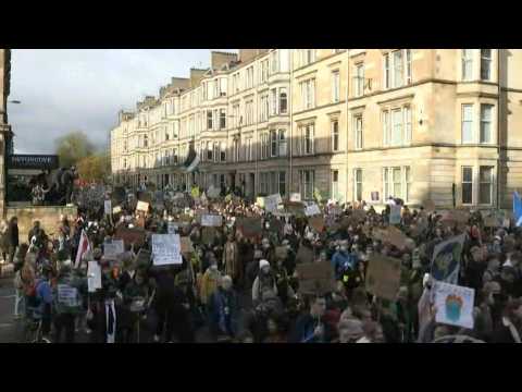 Thousands protest lack of action at COP26 climate summit in Glasgow