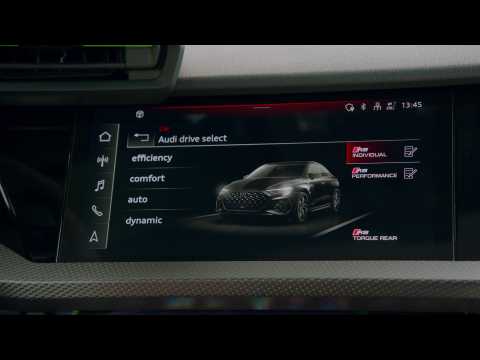 The new Audi RS 3 Sedan in Kyalami green Infotainment System
