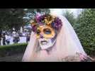 Mexican women march against femicide on Day of the Dead