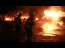 Firefighters at scene of deadly fuel tanker explosion in Sierra Leone
