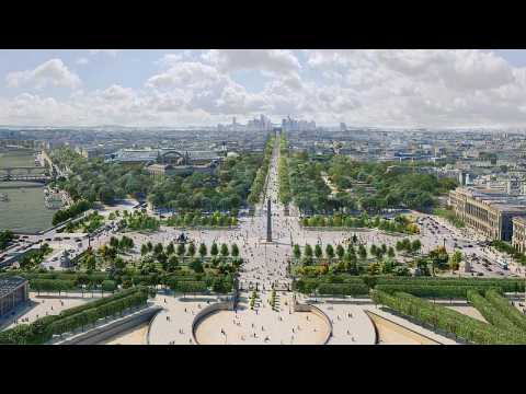 Champs-Elysées gets a green a makeover ahead of the 2024 Olympic Games
