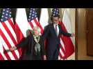 US Treasury Secretary Janet Yellen welcomed by Polish Prime Minister Morawiecki