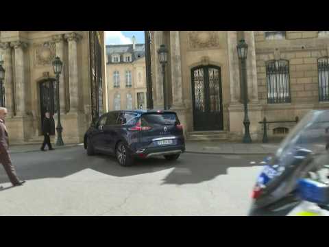 French PM Jean Castex arrives at the Elysee to hand in his resignation to Emmanuel Macron