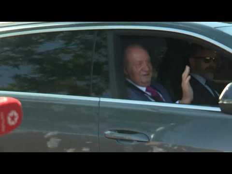 Spain's ex-king visits son in Madrid after two-year exile