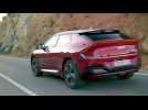 Kia EV6 in Runway Red Driving Video
