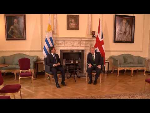 Boris Johnson welcomes Uruguay's Lacalle Pou to Downing Street