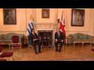 Boris Johnson welcomes Uruguay's Lacalle Pou to Downing Street