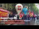 Reportage: Les agents RATP bus et tramways mobilisés contre l'ouverture à la concurrence