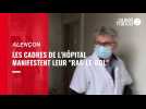 VIDÉO. Les cadres de l'hôpital d'Alençon-Mamers manifestent leur 