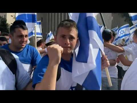 Jewish nationalists gather to celebrate ahead of the "Jerusalem Day" march