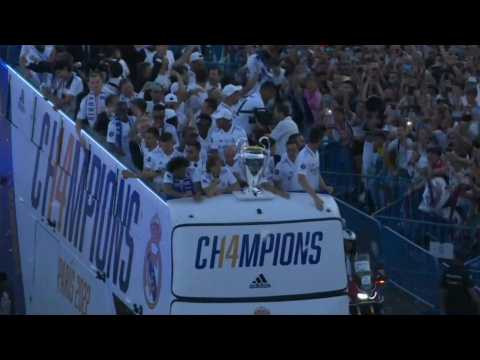 Real Madrid players celebrate 14th Champions League title in Spanish capital