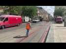 Les travaux du tramway débutent devant l'Opéra, à Reims