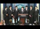 South Korean band BTS attends White House press briefing before meeting with Biden