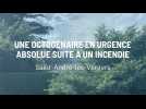 Une octogénaire en urgence absolue suite à un incendie