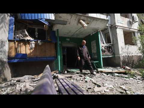 Scenes of destruction in Ukraine's Slovyansk after Russian strikes