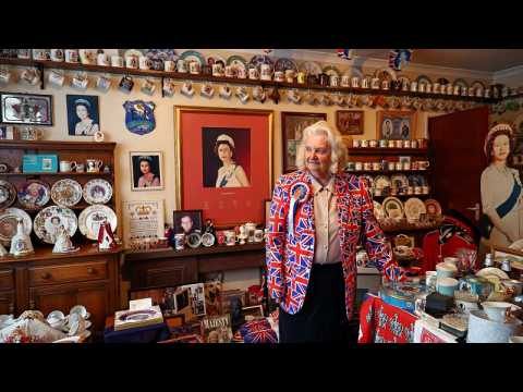 Royal superfan shows off her collection of memorabilia for Queen Elizabeth II's Platinum Jubilee