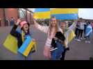 A Glasgow, la joie des supporters de l'Ukraine après la victoire face à l'Ecosse