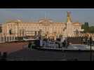 Britain: View of Buckingham Palace on morning of Queen's Platinum Jubilee