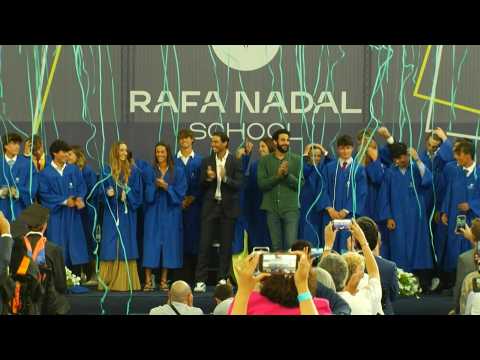 Rafael Nadal attends graduation ceremony at his academy