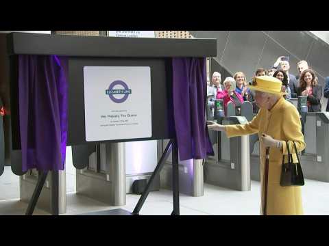 Queen Elizabeth II visits new Elizabeth railway line