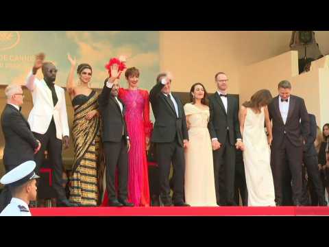 Cannes Festival jury walk the red carpet ahead of opening ceremony