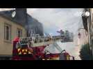VIDÉO. A Saint-Brieuc, le feu dans une maison à pans de bois dans le centre-ville