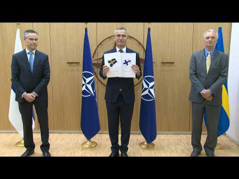 Finnish and Swedish ambassadors submit NATO applications to Stoltenberg