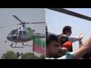 Pakistan ousted PM Imran Khan lands heli on highway ahead of rally