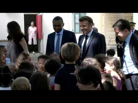 Macron and French minister promote "school of the future" in Marseille