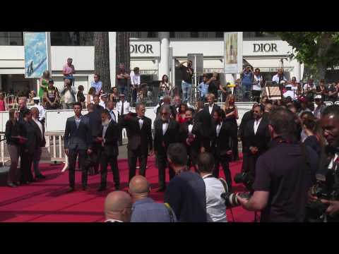 Cannes: Cast and crew of "Boy from Heaven" by Tarik Saleh on the red carpet