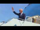 US president Joe Biden boards plane for Asia tour