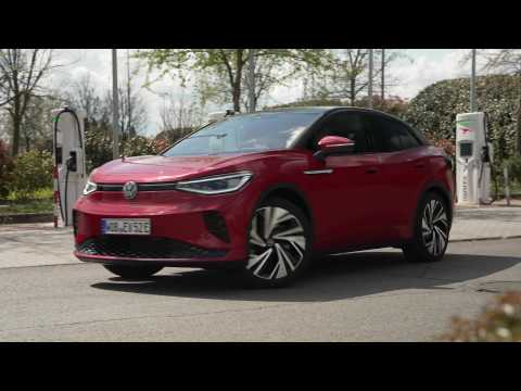 The new Volkswagen ID.5 GTX in Kings Red Charging demo