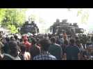 Sri Lanka university students rally against president