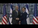 Biden welcomed by Herzog at President's Residence in Jerusalem