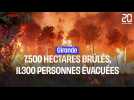 Gironde: 7.500 hectares brûlés, 11.300 personnes évacuées