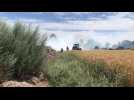 Quelmes : du fumier brûle en bordure de champs, la récolte de blé menacée