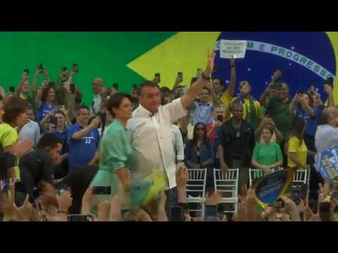 Brazilian President Jair Bolsonaro kicks off election campaign at Rio rally