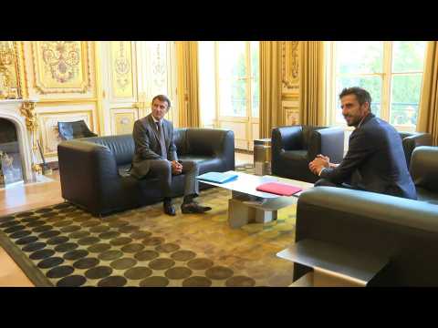 Macron meets Paris Olympics chief to discuss site progress