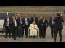 Pope Francis arrives at Iqaluit Airport