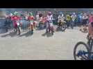 Cortège de motocross anciennes à l'Esplanade