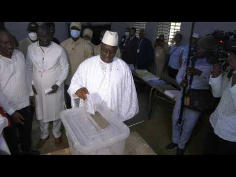 President of Senegal Macky Sall votes in legislative elections