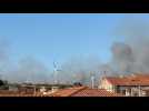 L'incendie entre Calce et le Col de la Dona
