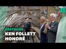 Ken Follett visite la cathédrale bretonne qu'il a aidé à restaurer