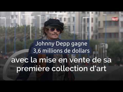 VIDEO : Johnny Depp gagne 3,6 millions de dollars avec la mise en vente de sa premire collection