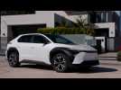2023 Toyota bZ4X Battery Electric SUV Exterior Design in White