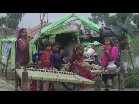 Families in Pakistan seek refuge from monsoon floods
